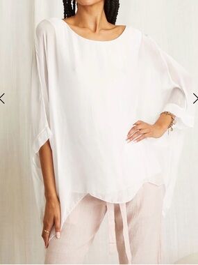 Lightweight White Sheer Tunic Top - Effortless Layering